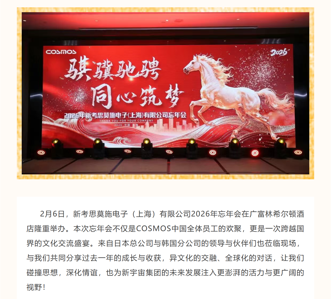 【骐骥驰骋・同心筑梦】新考思莫施电子（上海）有限公司忘年会(图2)